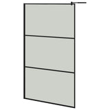 Vidaxl Walk-In Sprchová stěna s policí 115x195 cm esg-glas hliníková černá