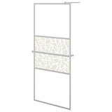 Vidaxl Walk-In Sprchová stěna s policí 80x195 cm esg-glas hliníkový chrom