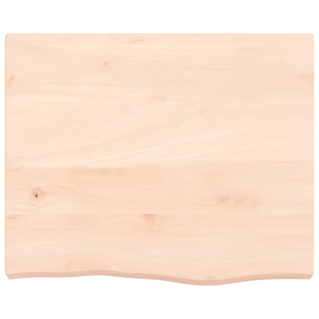 VidaXL Wastafelblad 60x50x(2-6) cm onbehandeld massief hout