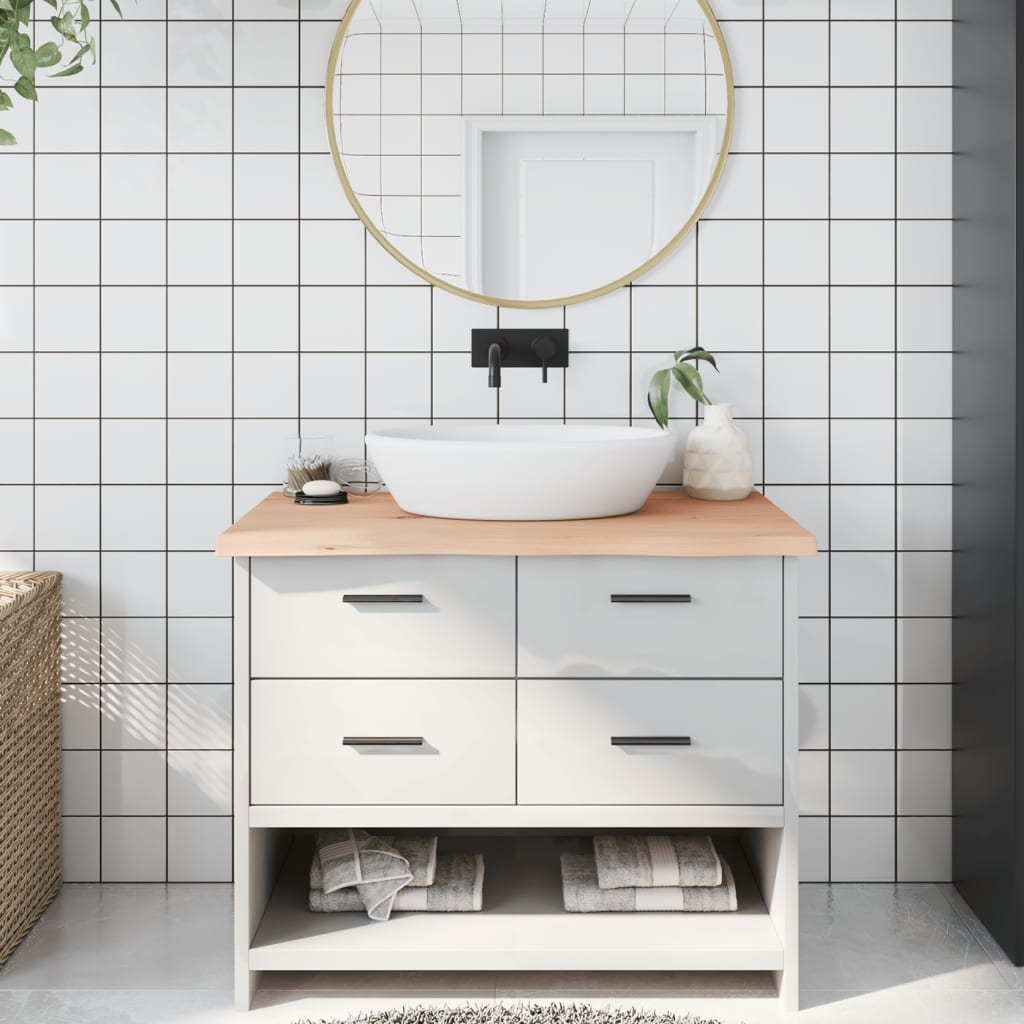 Vidaxl Washbasin Blad 100x60x (2-4) cm neošetřené pevné dřevo