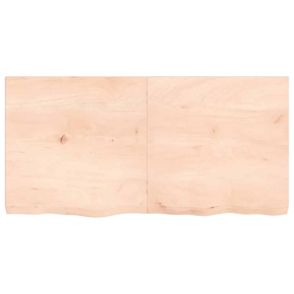 VidaXL Wastafelblad 120x60x(2-6) cm onbehandeld massief hout