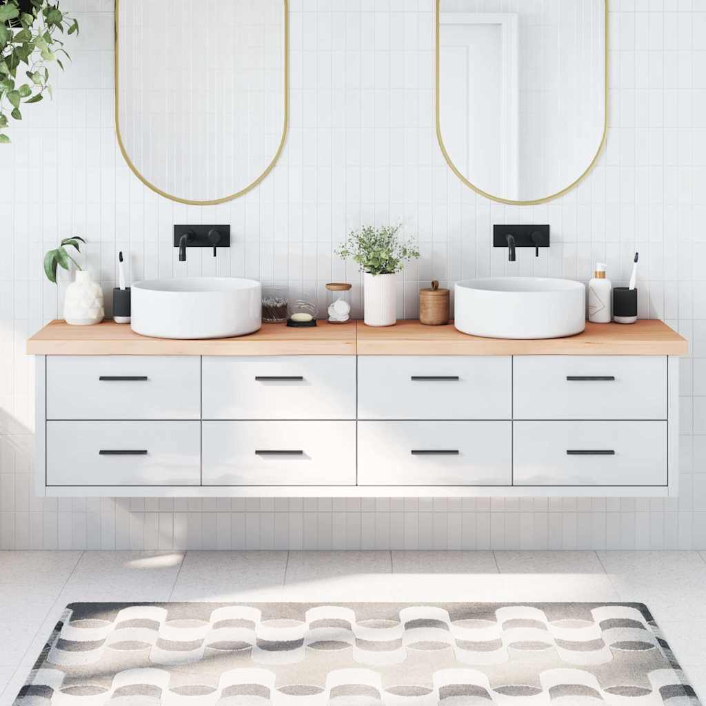 List vidaxl washbasin 220x30x (2-6) cm neošetřené pevné dřevo