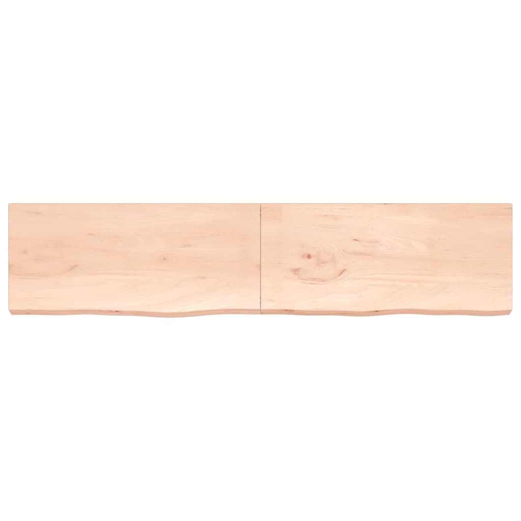 VidaXL Wastafelblad 220x50x(2-6) cm onbehandeld massief hout