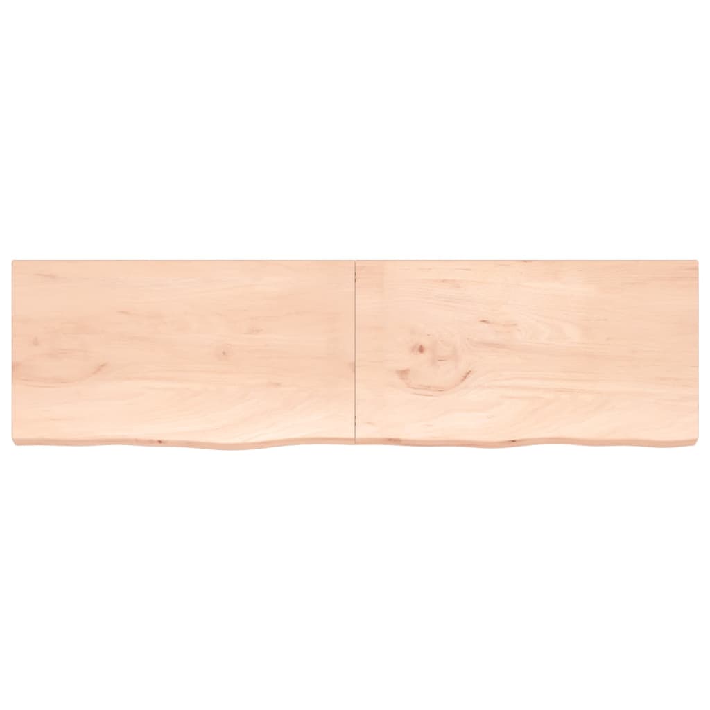 VidaXL Wastafelblad 220x60x(2-4) cm onbehandeld massief hout