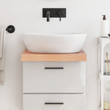 Vidaxl Washbasin Tabella 40x50x (2-6) cm Trattato in legno massiccio chiaro marrone