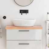 Vidaxl Washbasin Tabella 80x30x (2-6) cm trattato in legno massiccio chiaro