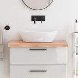 Vidaxl Washbasin Tabella 80x50x (2-6) cm trattato in legno massiccio chiaro