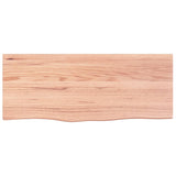 VidaXL Wastafelblad 100x40x(2-4) cm behandeld massief hout lichtbruin