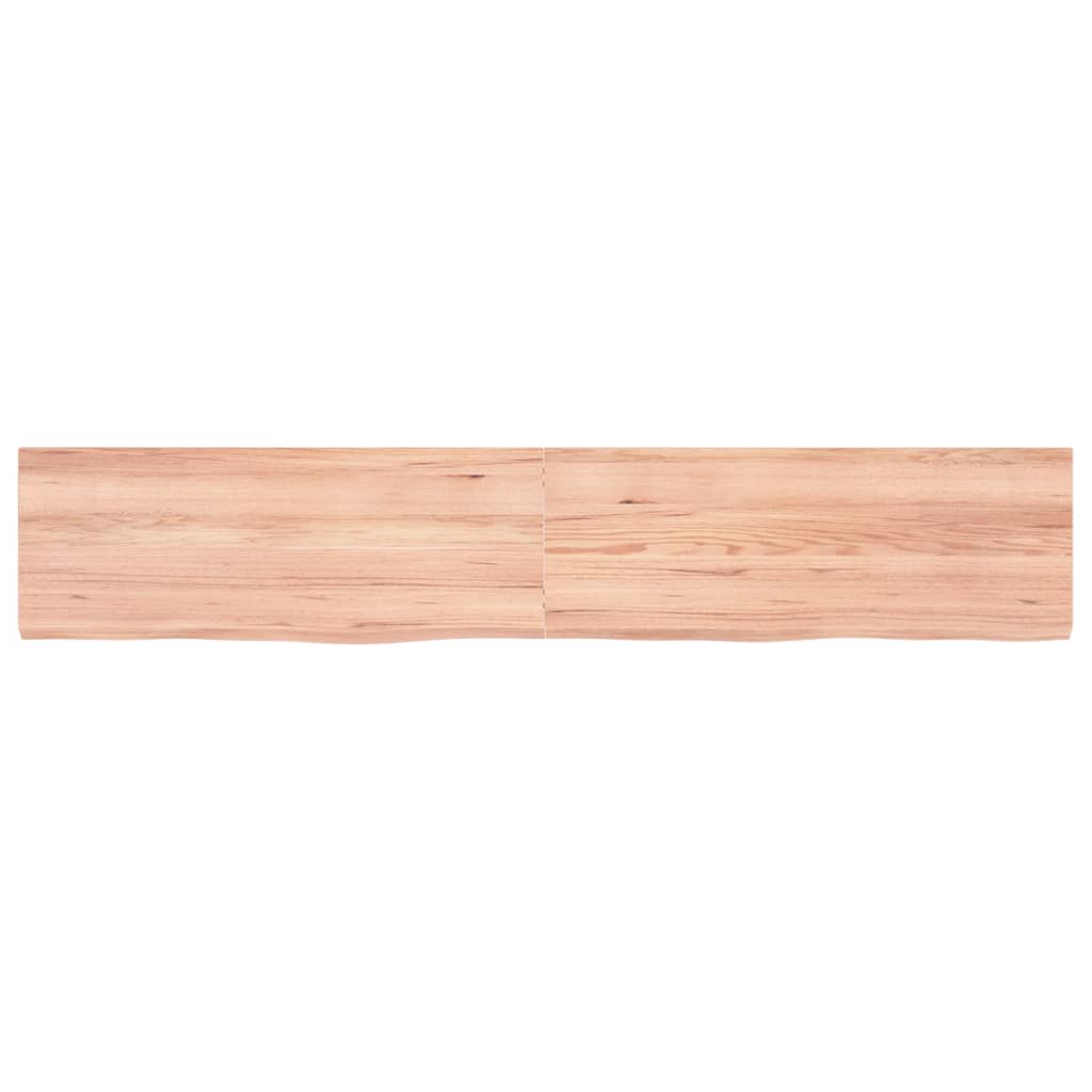 VidaXL Wastafelblad 160x30x(2-4) cm behandeld massief hout lichtbruin