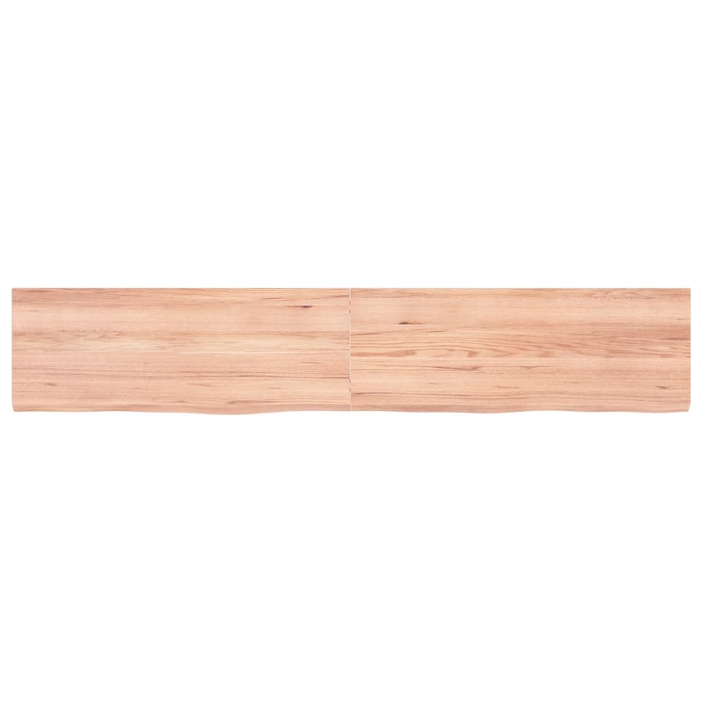 VidaXL Wastafelblad 160x30x(2-6) cm behandeld massief hout lichtbruin