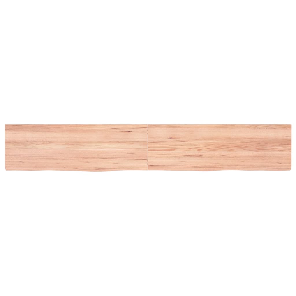 VidaXL Wastafelblad 180x30x(2-4) cm behandeld massief hout lichtbruin