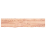 Vidaxl Washbasin Sheet 200x40x (2-4) CM Madera sólida tratada marrón claro