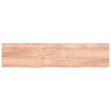 VidaXL Wastafelblad 220x50x(2-4) cm behandeld massief hout lichtbruin