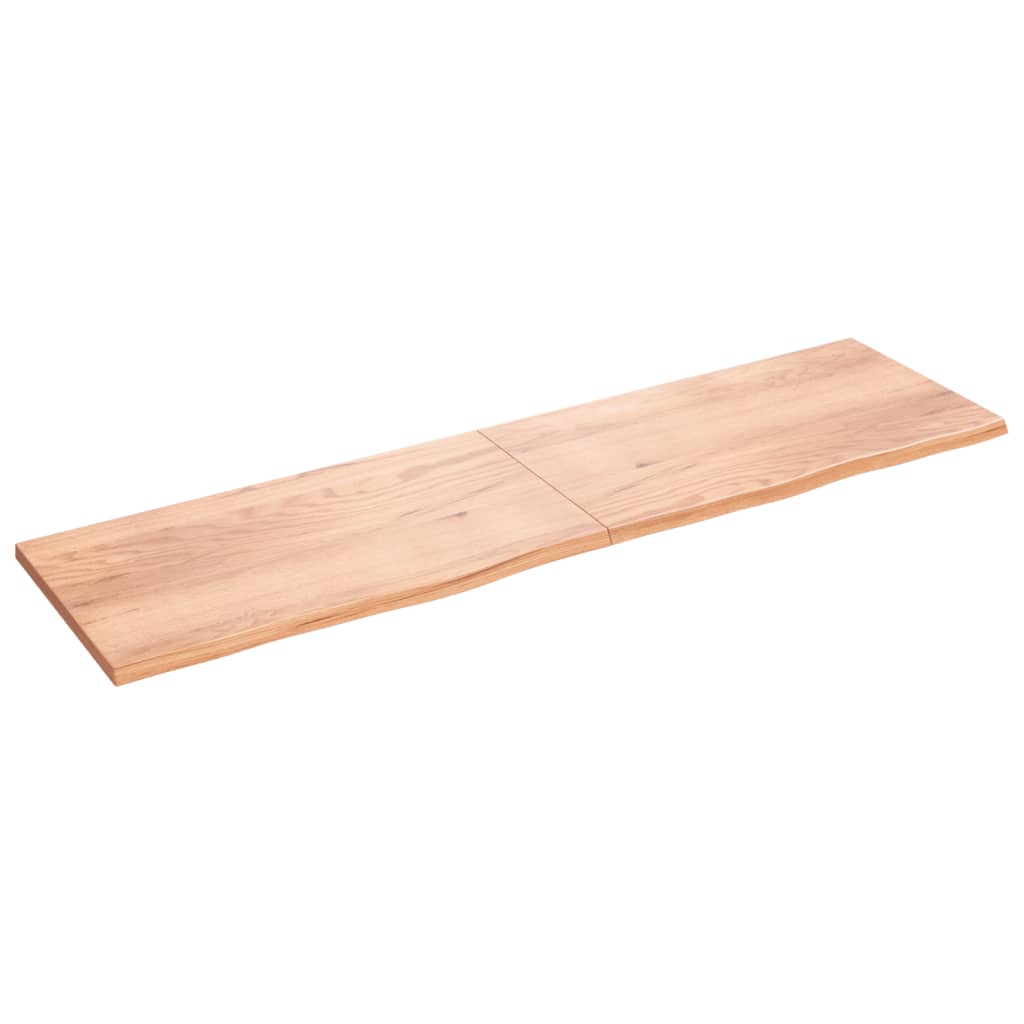 VIDAXL SCHEDA DI BASHBASIN 220X60X (2-4) CM Trattato in legno massiccio marrone chiaro