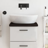 Vidaxl Washbasin Tabella 40x30x (2-4) cm Trattato in legno massiccio marrone scuro