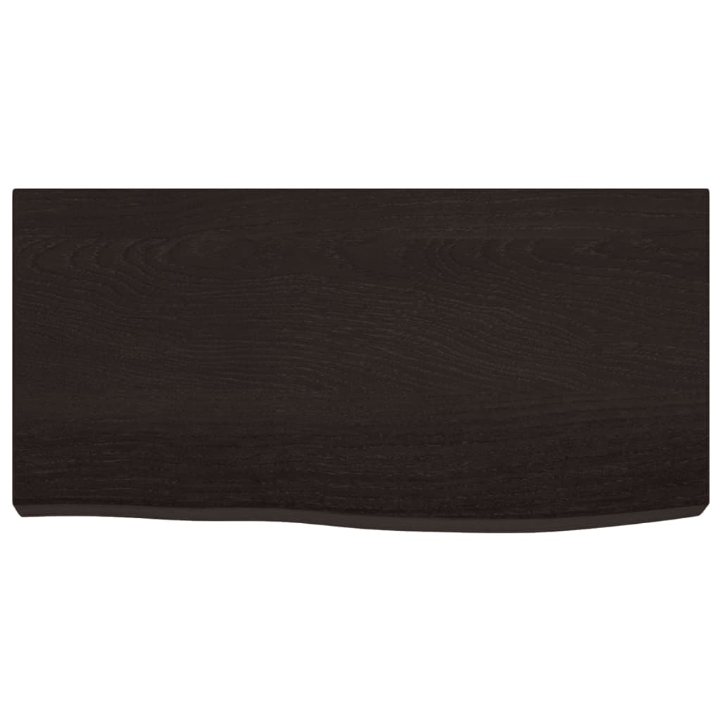 Vidaxl Washbasin Sheet 60x30x (2-6) CM Mada maciza tratada marrón oscuro