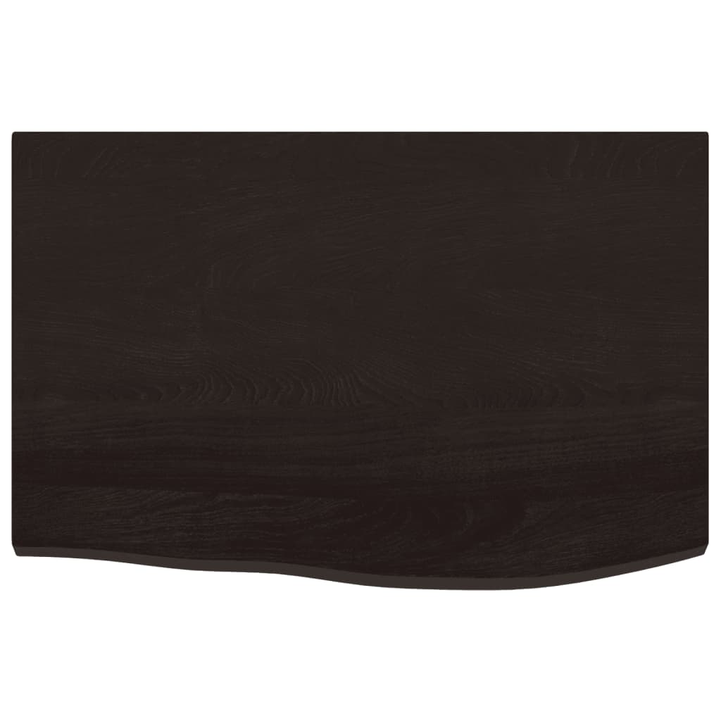 Vidaxl Washbasin Sheet 60x40x2 cm de madera maciza tratada marrón oscuro