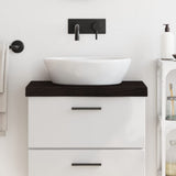 Vidaxl Washbasin Leaf 60x40x (2-6) cm behandlet massivt træ mørkebrun