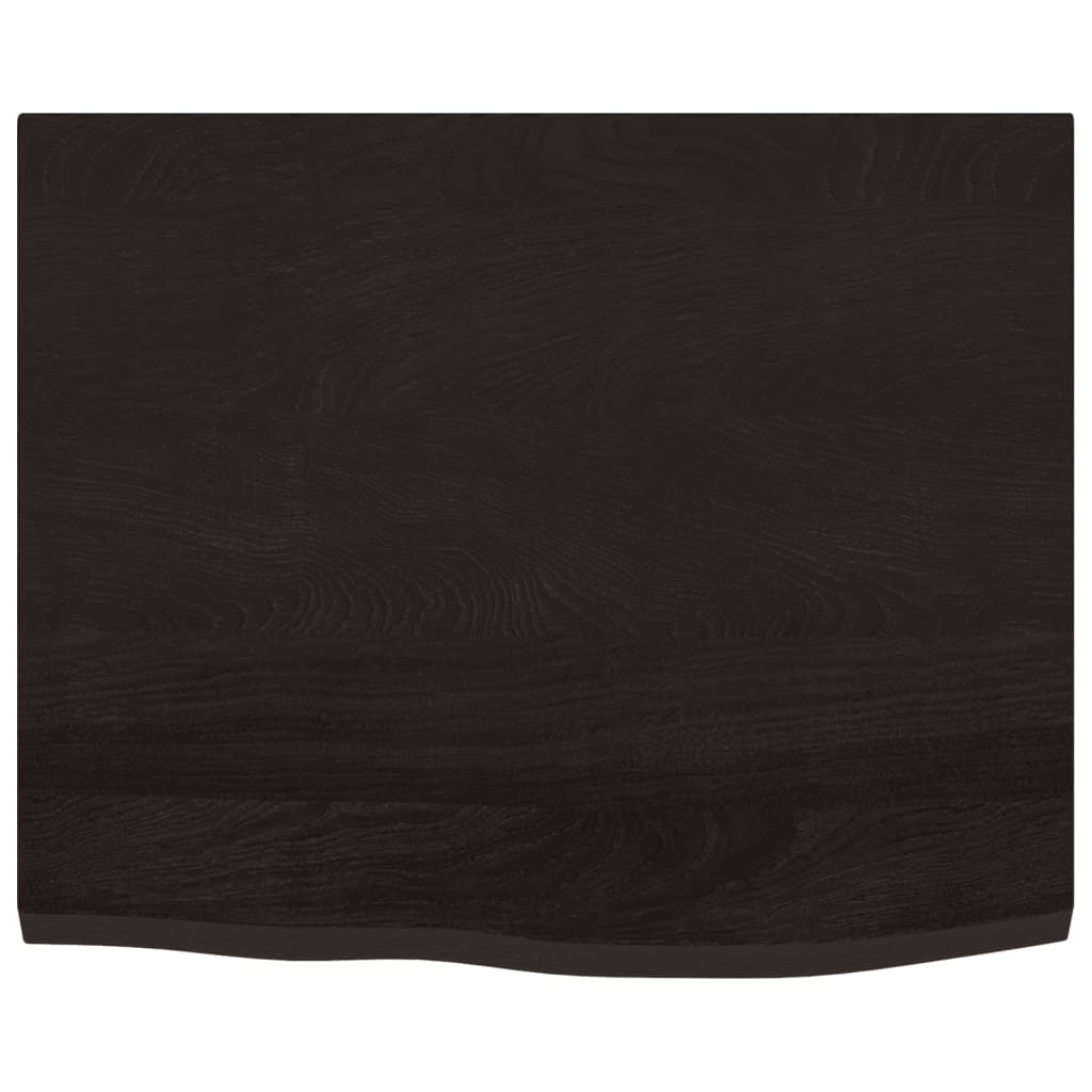 Vidaxl Washbasin Sheet 60x50x2 cm Trattato in legno massiccio marrone scuro