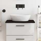 List vidaxl washbasin 60x50x2 cm s pevným dřevem tmavě hnědá