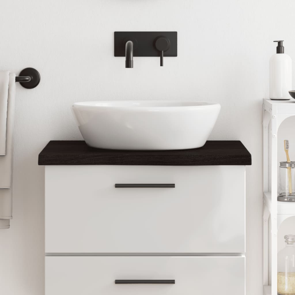 List vidaxl washbasin 60x50x (2-4) cm ošetřený s pevným dřevem tmavě hnědé