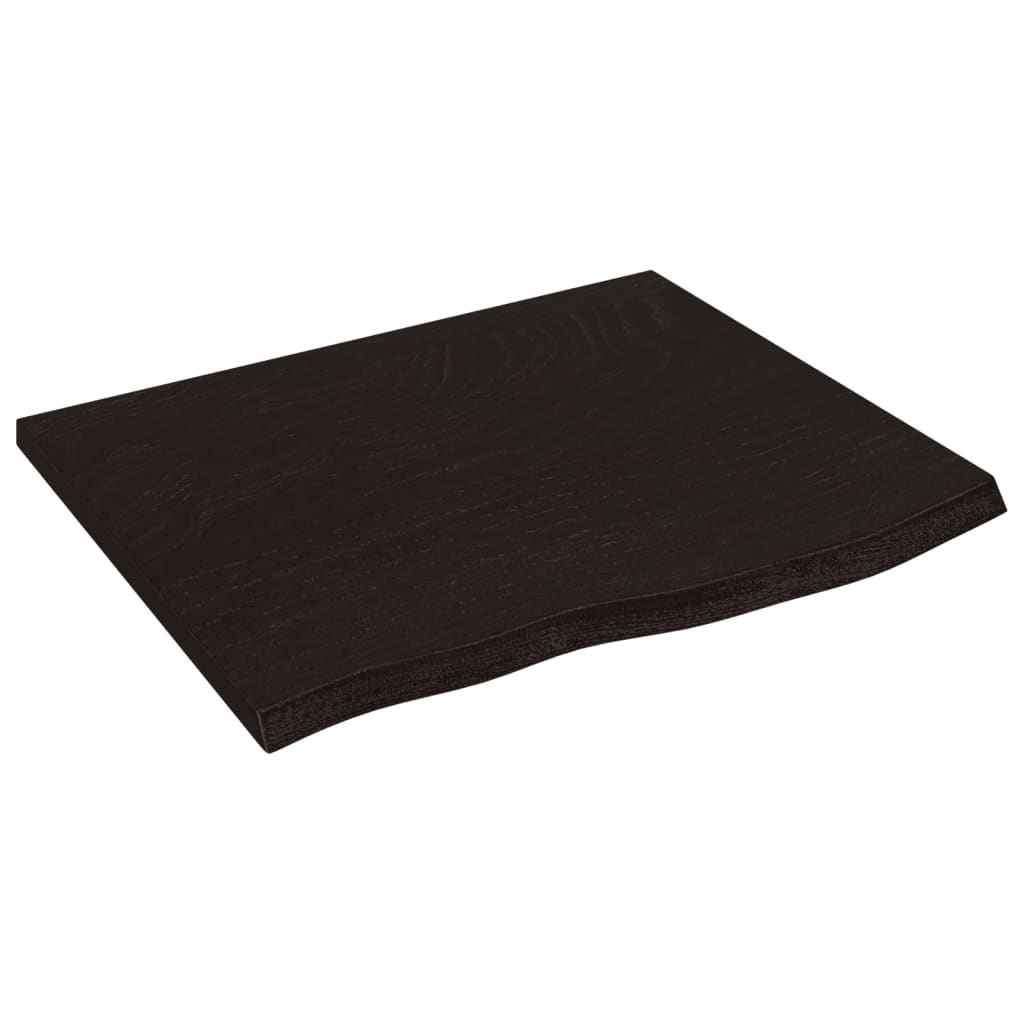 Vidaxl Washbasin Sheet 60x50x (2-6) CM Mada sólida tratada marrón oscuro