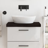 Vidaxl Washbasin Sheet 60x50x (2-6) cm behandlet massivt tre mørkebrunt