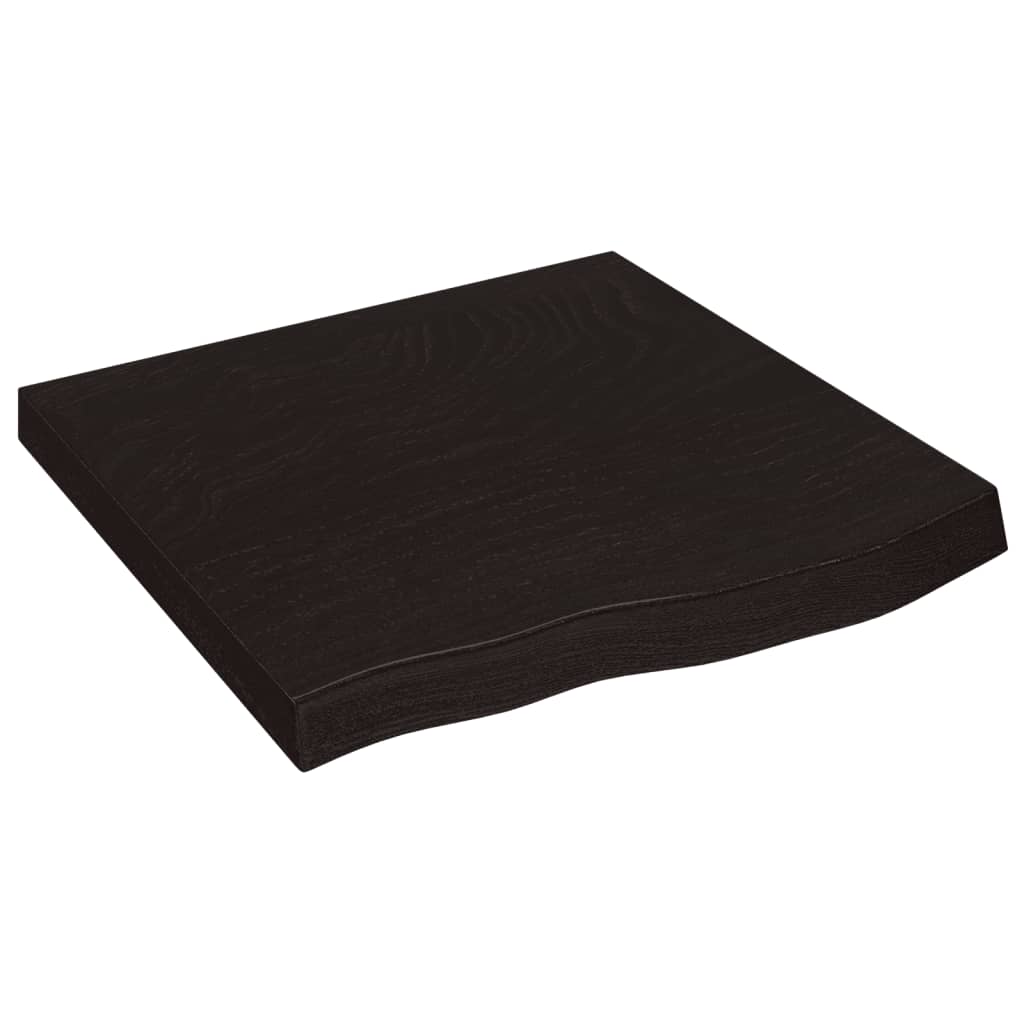 Vidaxl Washcasin Leaf 60x60x (2-6) cm behandlat massivt trä mörkbrunt