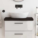 Vidaxl Washbasin Leaf 80x40x (2-6) cm behandlet massivtre mørkebrun