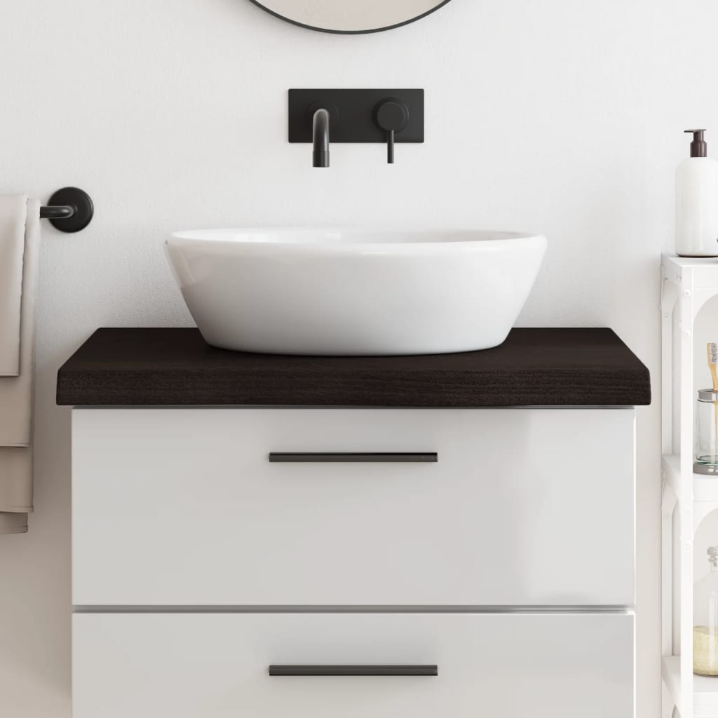 VidaXL Washbasin Table 80x50x (2-6) cm treated solid wood dark brown