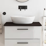 Tableau de lavabo VIDAXL 80x60x2 cm Bround foncé du bois massif traité