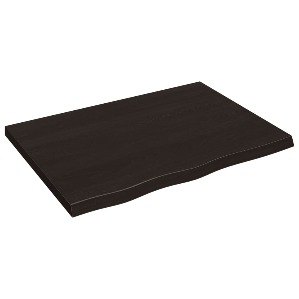 Vidaxl Washbasin Leaf 80x60x (2-4) cm treated solid wood dark brown