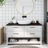 Vidaxl Washbasin Tabell 100x40x (2-4) cm behandlet massivt tre mørkebrunt