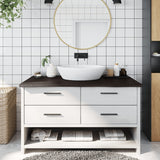 Vidaxl Washbasin Tabell 100x60x (2-4) cm behandlet massivt tre mørkebrunt