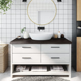 Vidaxl Washbasin Tabell 100x60x (2-6) cm behandlet massivt tre mørkebrunt