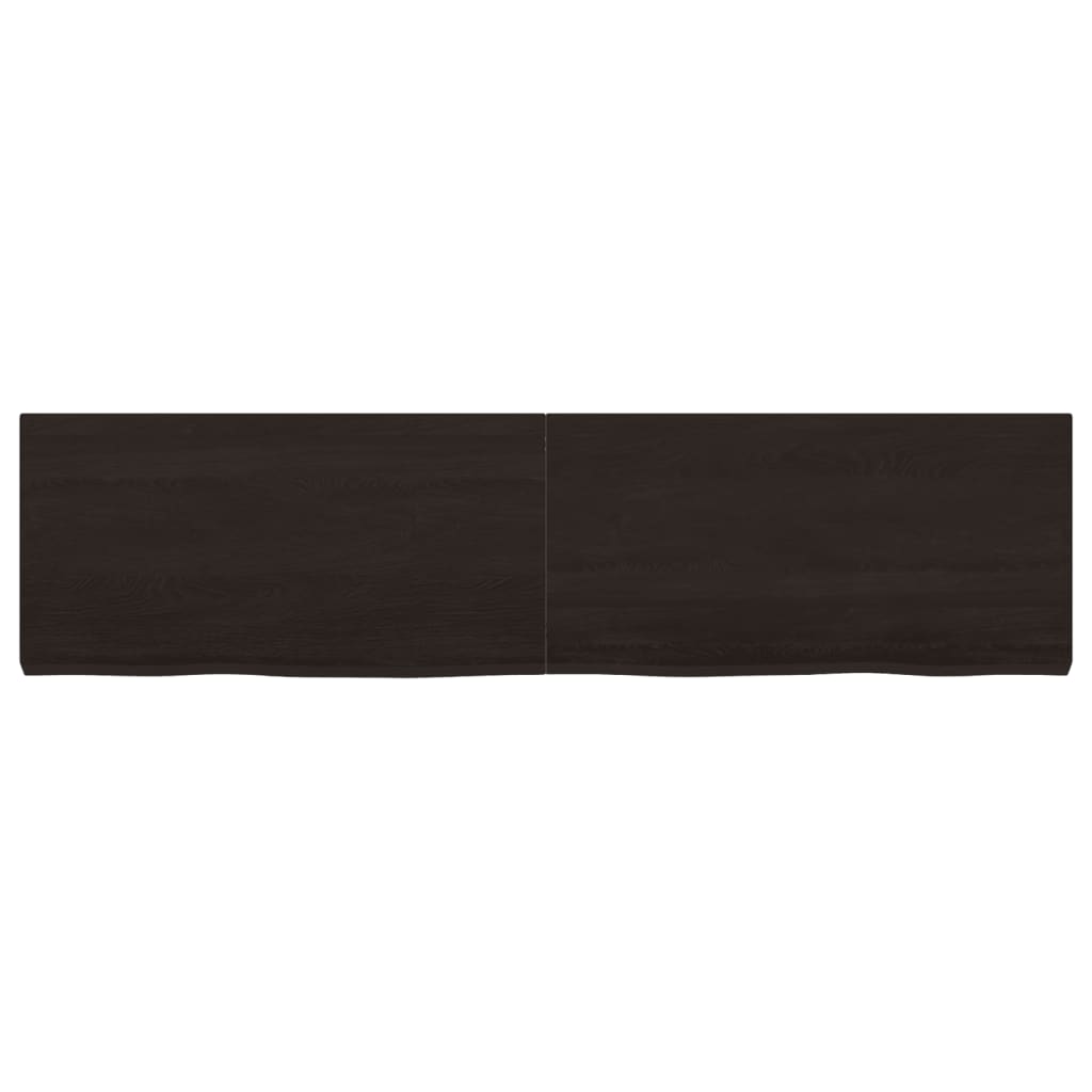 VidaXL Washbasin sheet 120x30x (2-4) cm treated solid wood dark brown