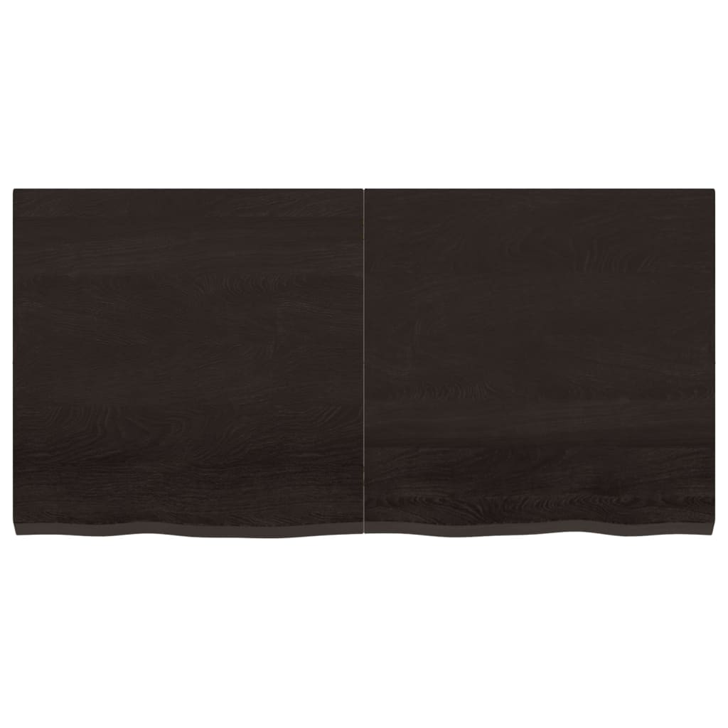 Vidaxl Washbasin Sheet 120x60x (2-4) CM Mada maciza tratada marrón oscuro