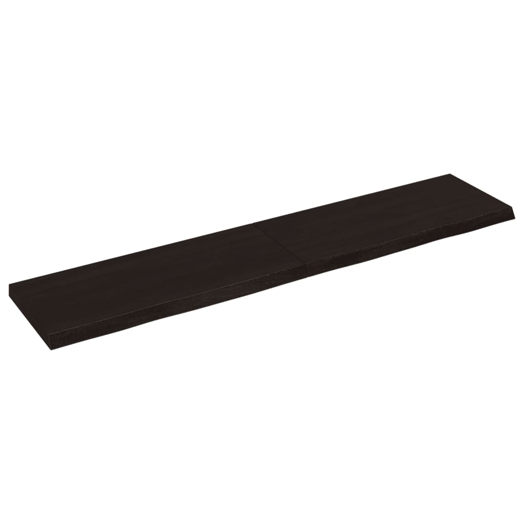 Vidaxl Washbasin Sheet 140x30x (2-4) CM Mada maciza tratada marrón oscuro