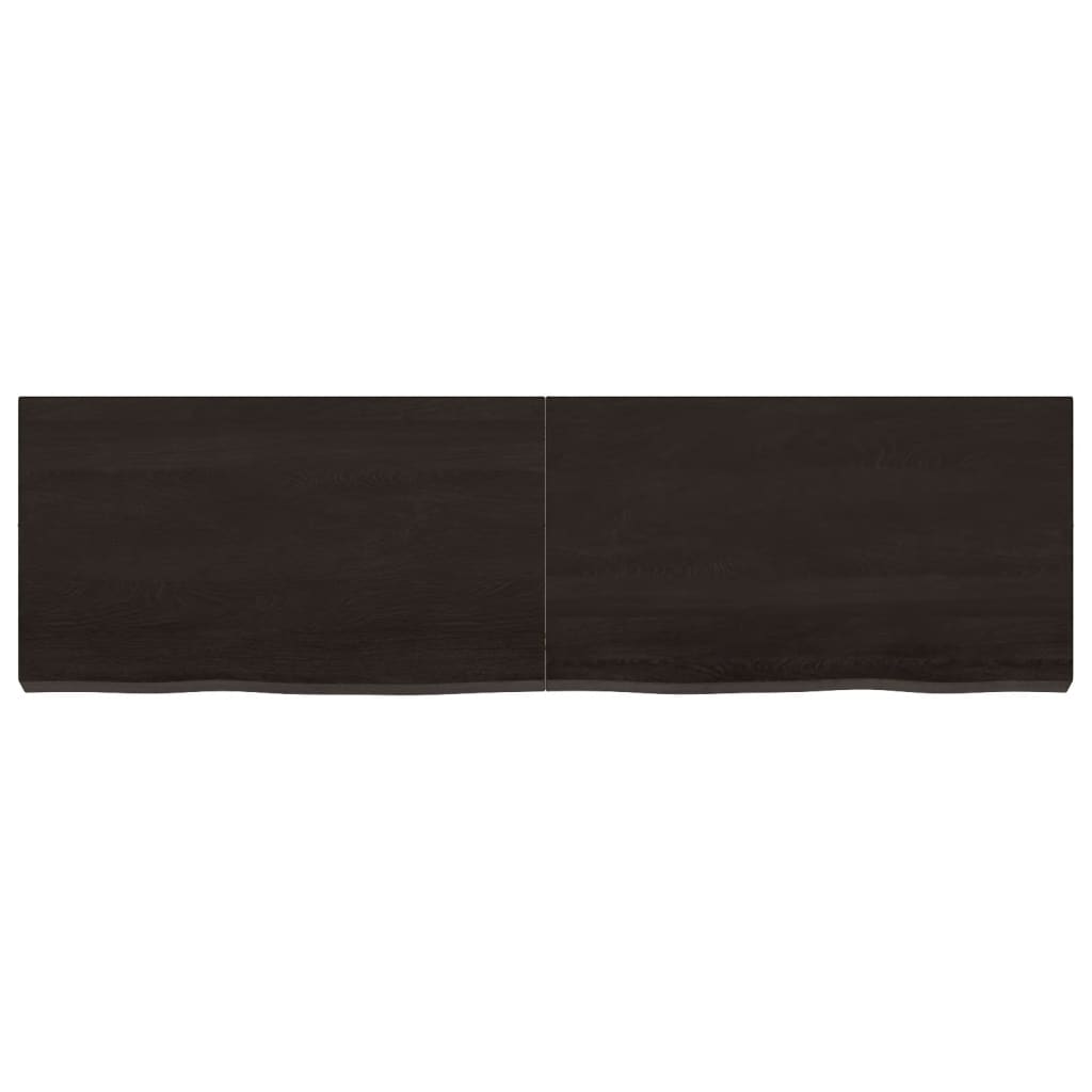 Vidaxl Washbasin Sheet 140x40x (2-6) CM Mada maciza tratada marrón oscuro