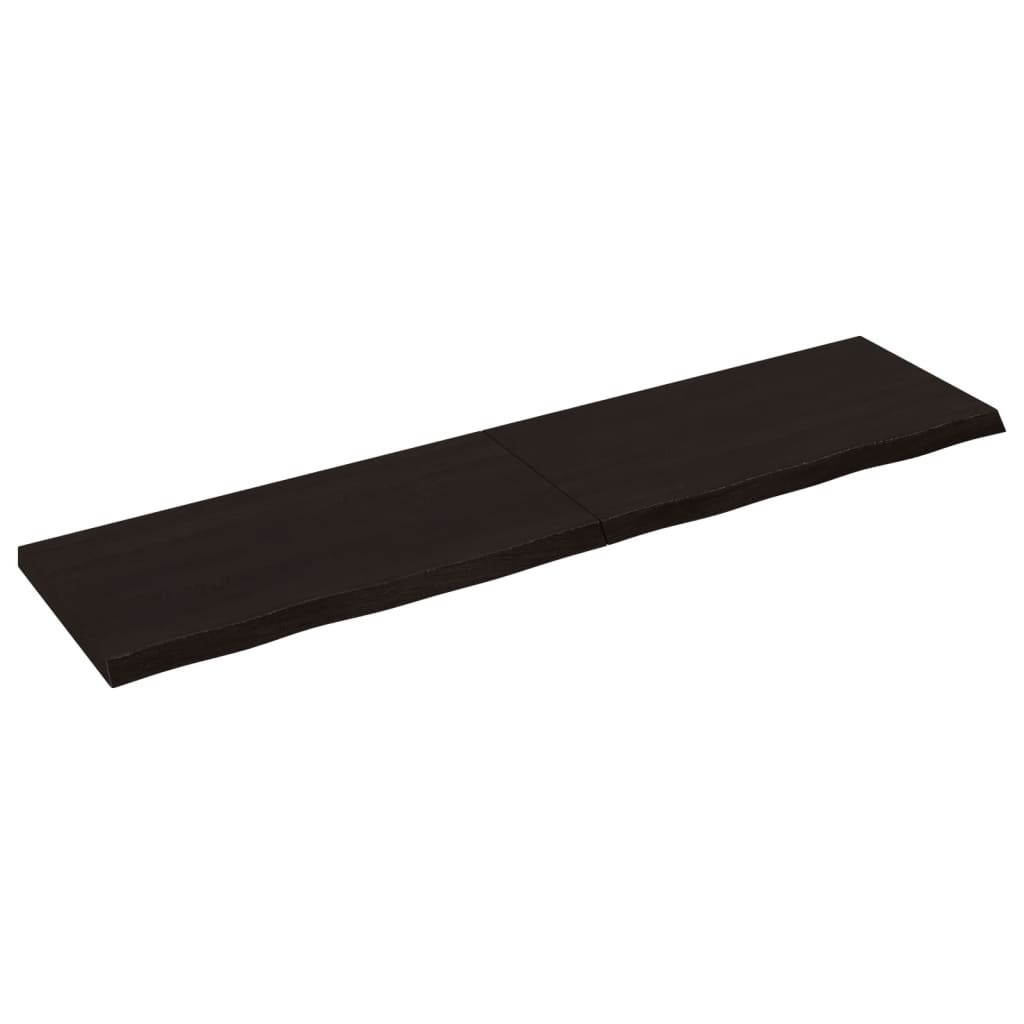 Vidaxl Washbasin Sheet 160x40x (2-4) CM Mada maciza tratada marrón oscuro