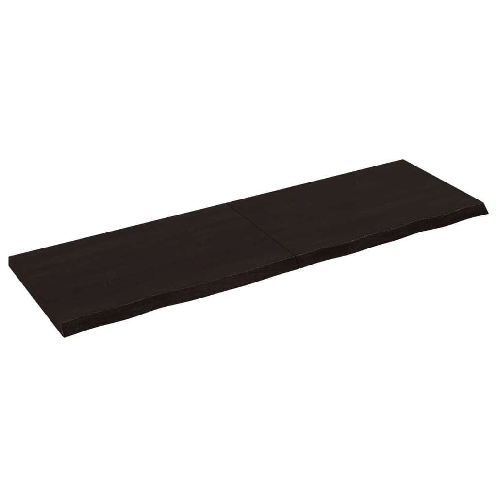 Vidaxl Washbasin Sheet 160x50x (2-4) CM Mada maciza tratada marrón oscuro