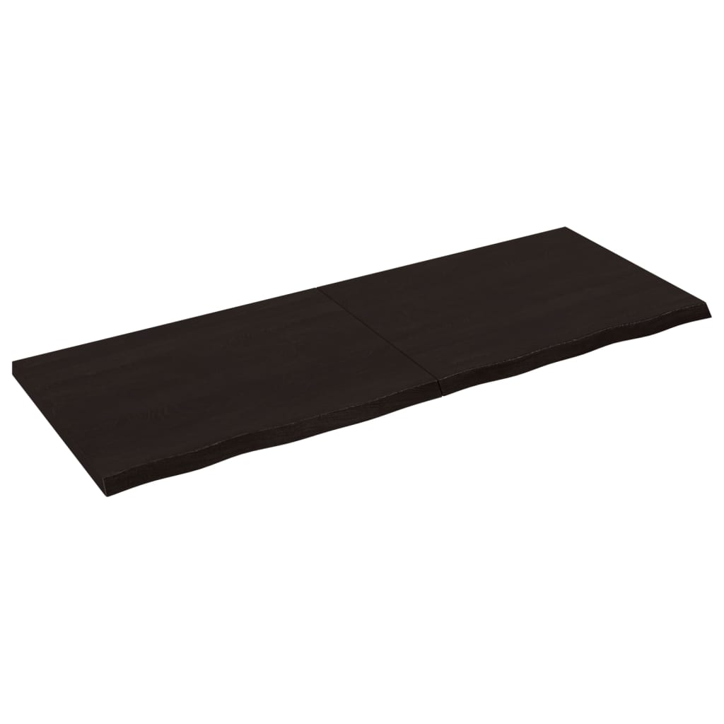 Vidaxl Washbasin Sheet 160x60x (2-4) CM Mada maciza tratada marrón oscuro