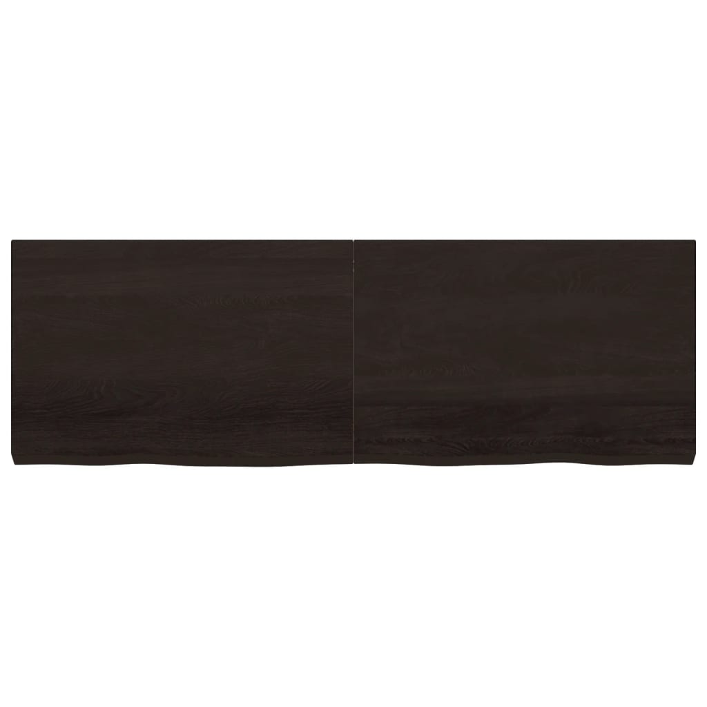 VidaXL Washbasin sheet 180x60x (2-6) cm treated solid wood dark brown