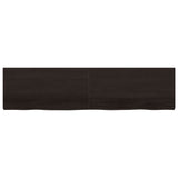 Vidaxl Washbasin Sheet 200x50x (2-6) CM Mada maciza tratada marrón oscuro