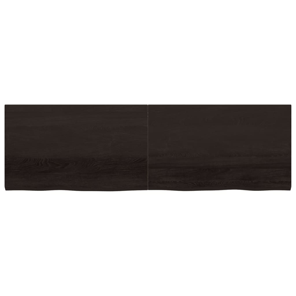 Vidaxl Washbasin Sheet 200x60x (2-4) CM Madera sólida tratada marrón oscuro