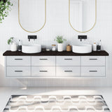 Vidaxl Washbasin Sheet 220x40x (2-6) cm Trattato in legno massiccio marrone scuro