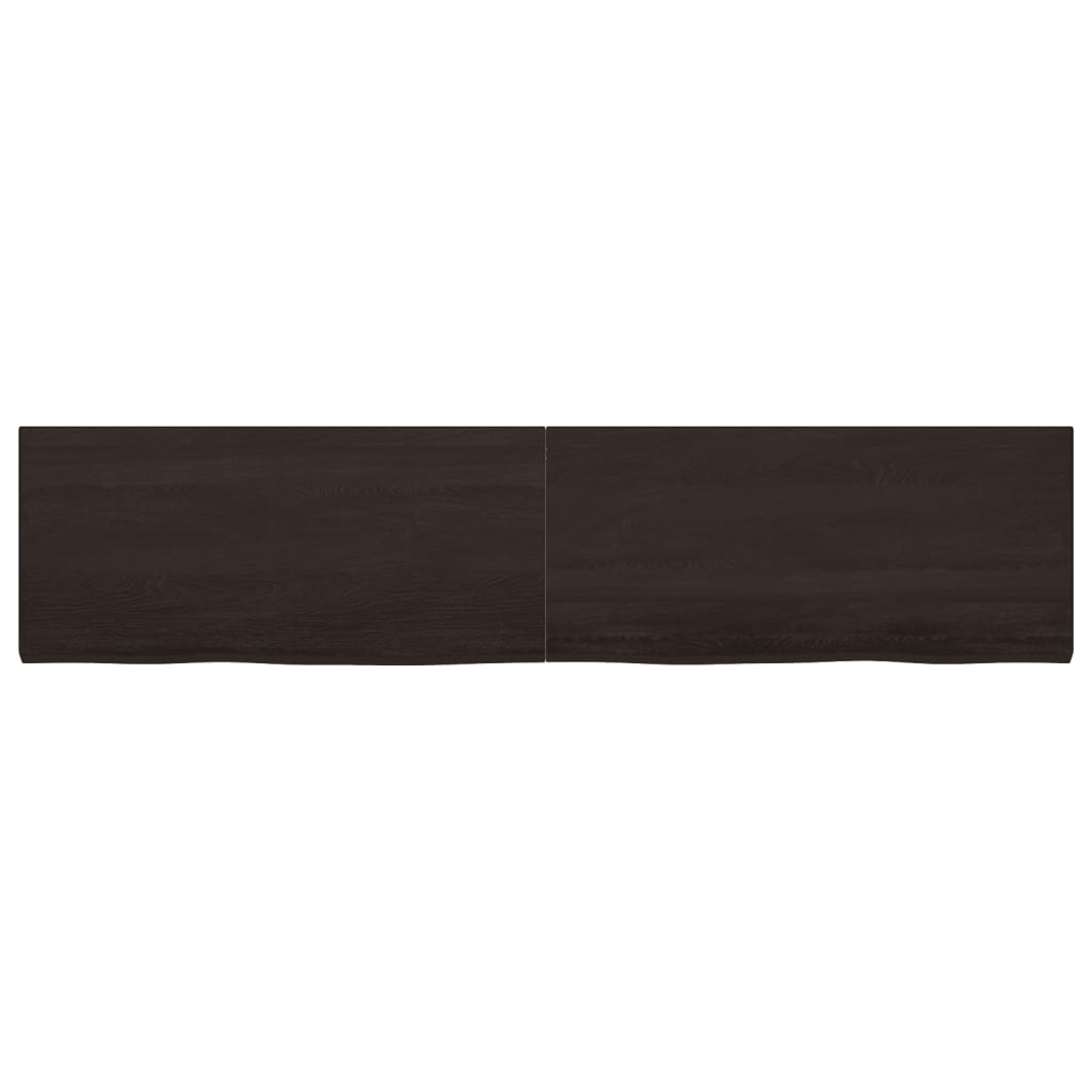 VidaXL Washbasin sheet 220x50x (2-4) cm treated solid wood dark brown