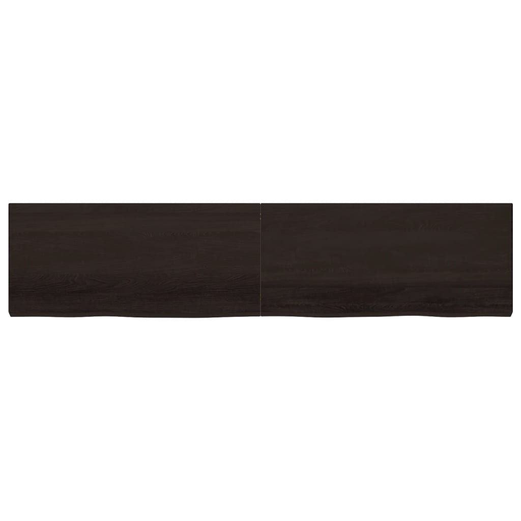 VidaXL Washbasin sheet 220x50x (2-6) cm treated solid wood dark brown