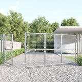 Vidaxl Garden Gate 350x175 cm mesh og galvaniseret stål sølvfarve