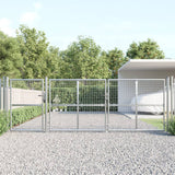 Vidaxl Tuinpoort 400x175 cm mesh og galvaniseret stålsølvfarvet